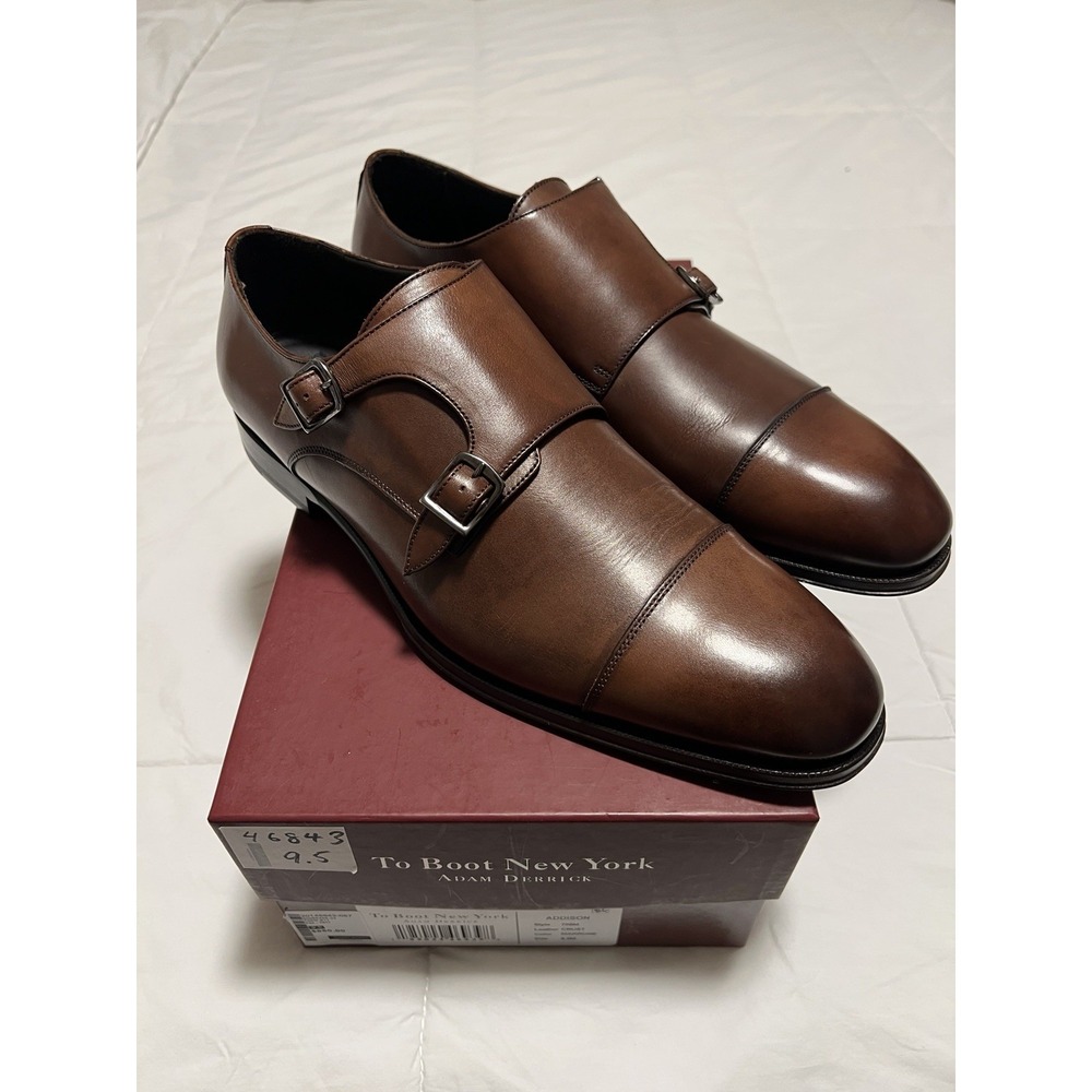 To Boot New York Addison Burnished Double Monkstraps BNIB 9.5